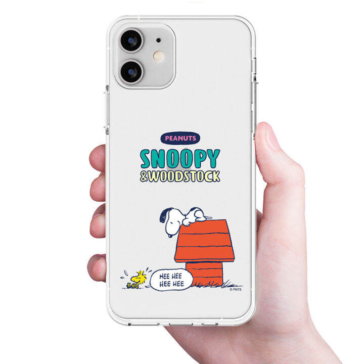 เคสโทรศัพท์น้ำหนักเบาสำหรับ15-apple-14ใส-snoopy-anti-drop-13-promax-soft-iphone-12-iphone-15-couple-11