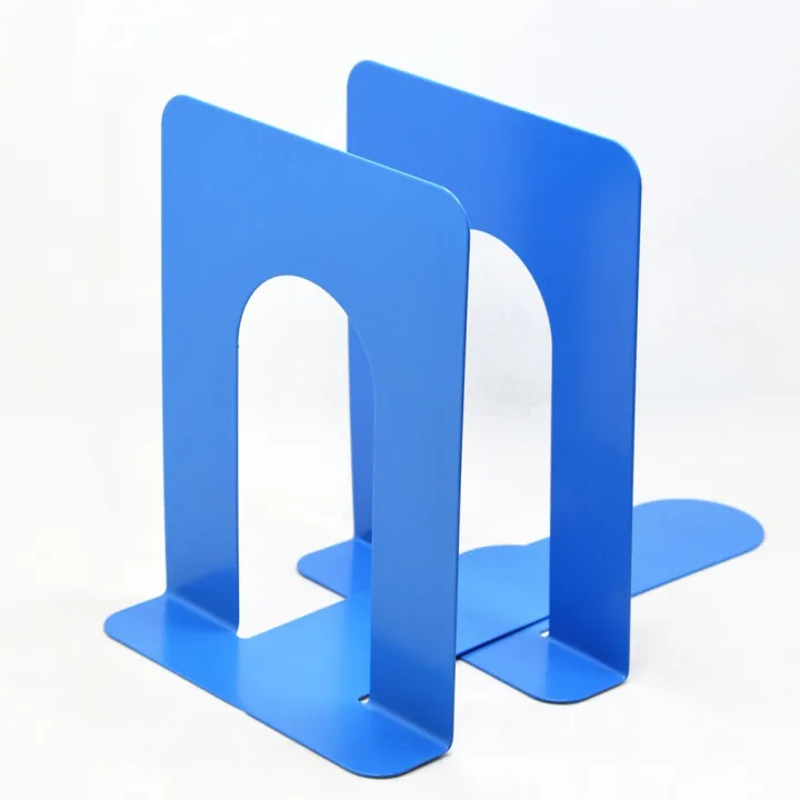 USMILE 2Pcs Metal Bookends Iron Bookshelf Book Baffle Book Stand Book