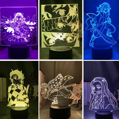 โคมไฟอะคริลิค LED แบบ USB ลายอนิเมะดาบพิฆาตอสูร คามาโดะ ทันจิโร่ เนะซึโกะ 7 สี พร้อมรีโมต(หมายเหตุฐานต้องซื้อแยกต่างหาก!!!)