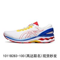 Asics สำหรับทั้งหญิงและชาย K27รองเท้าวิ่งบุฟองน้ำกลางคืนรองเท้ากีฬาวิ่งกว้างล่าสุดที่มั่นคง