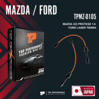 spark plug wire (ประกัน 3 เดือน) สายหัวเทียน MAZDA 323 PROTEGE 1.6 / FORD LASER TIERRA - ZL01-18-140A - TOP PERFORMANCE JAPAN - TPMZ-0105 - สายคอยล์ มาสด้า