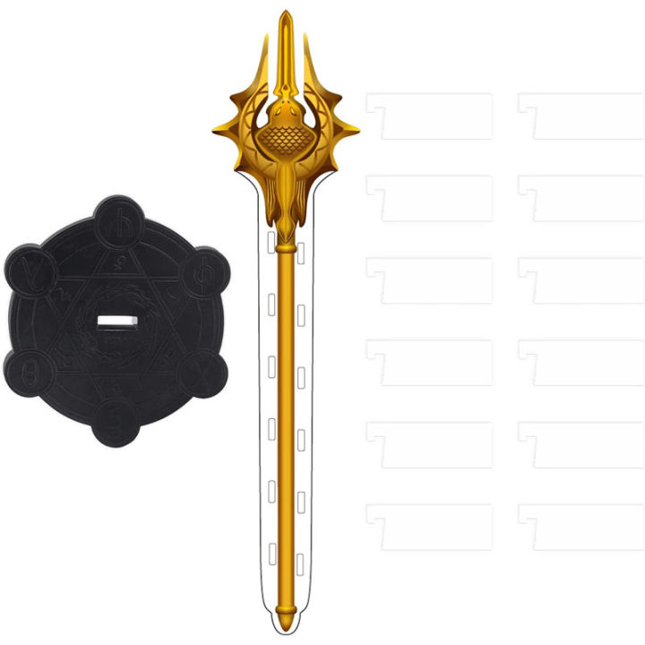 dnd-initiative-tracker-acrylic-laser-cut-trident-with-12-pcs-erasable-taken-flags