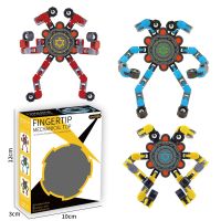Fidget Spinner Decompression Toy Transformable Robot ABS Hand Spinner Fingertip Top Mechanical Gyro Sensory Toys Supplies