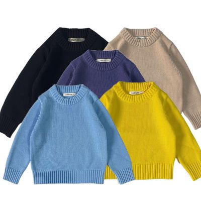 Autumn Children Sweaters Kids Knit Wear Kids Knitting Pullovers Tops Winter Baby Girl Boy Clothes Cotton Long Sleeve Knitwear