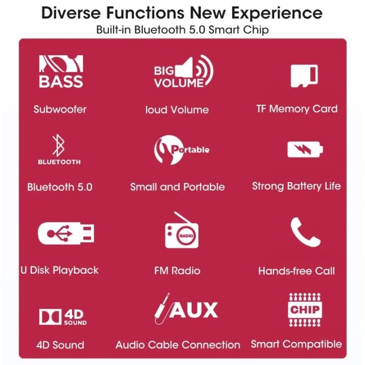 ลำโพงไร้สายสำหรับพีซีโทรศัพท์-x6บลูทูธ5-0เพลงสนับสนุน-tf-aux-usb-ลำโพง-fm-tws-กันน้ำแบบพกพาสเตอริโอกลางแจ้ง