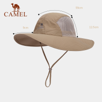 Camel Outdoor หมวกปีกกว้างชาวประมง UPF 40 + ครีมกันแดดดูดซับเหงื่อหมวกใบใหญ่