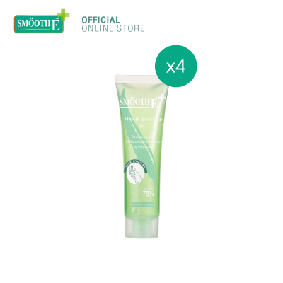 (แพ็ค 4) Smooth E เจลล้างมือขนาดพกพา ขนาด 30 g. แอลกอฮอส์เข้มข้น 75% กลิ่นหอม เย็นสบายผิว ถนอมผิวมือ ให้ความชุ่มชื้นผิว ฆ่าเชื้อโรค 99.9999% สมูทอี