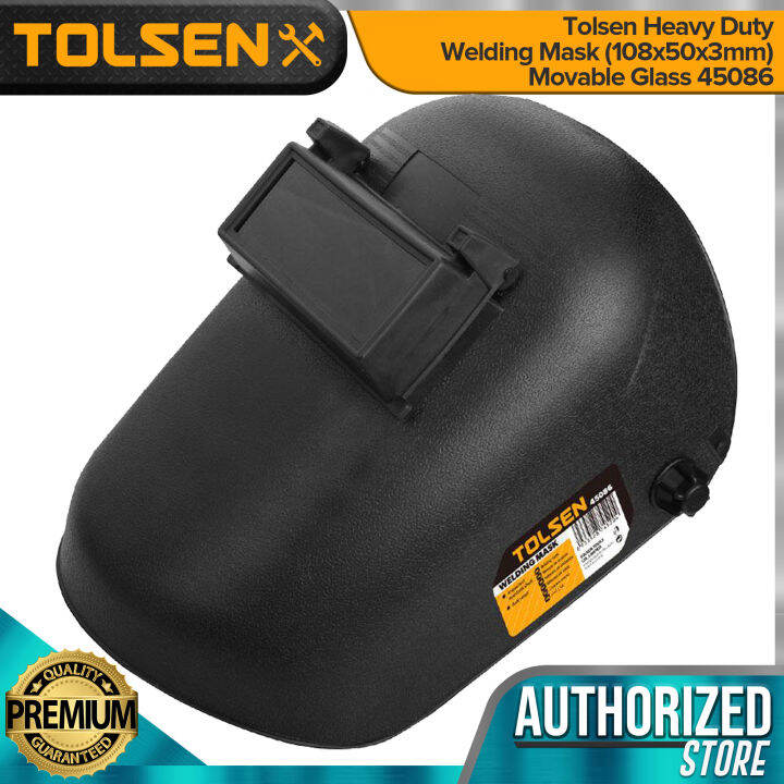 Tolsen Heavy Duty Welding Mask (108x50x3mm) Movable Glass 45086 | Lazada PH