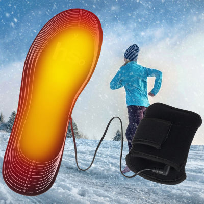 USB Heating Insole Electric Heated Thermal Insoles USB Rechargeable Heating Shoes Pad Winter Warmer Feet Heater Unisex Warmer