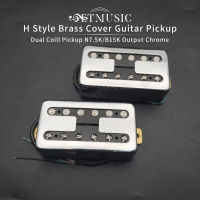 H สไตล์ฝาครอบทองเหลืองกีตาร์ไฟฟ้า Pickup Coil Spliting Pickup Humbucker Dual Coill Pickup N7.5KB15K เอาต์พุต Chrome