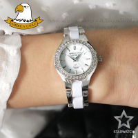 AMERICA EAGLE นาฬิกาข้อมือผู้หญิง สายสแตนเลส รุ่น AE038L - Silver/White