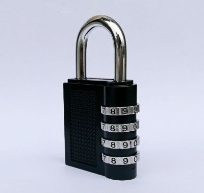 กุญแจรหัส4ล็อครหัสผ่านตัวเลขกระเป๋าเดินทางกุญแจล็อกด้วยรหัสผ่านโลหะสังกะสีอัลลอย