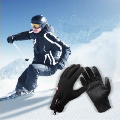 【LZ】☏✁  Esporte Esqui homem Inverno luvas de tela de toque à prova d água homens de esqui e luvas de equitação snowboard luvas Da Motocicleta