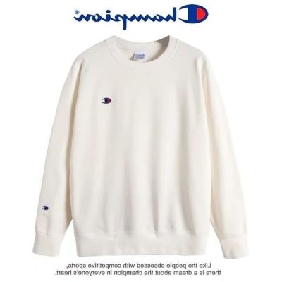 Champion embroidered sweatshirt multi-color letter embroiderycotton