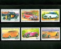 6ชิ้น/เซ็ตใหม่ Congo Post Stamp 1999แสตมป์รถคลาสสิก