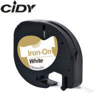 【original】 CIDY สำหรับ Dymo LT 18769 18771 18768 18770ผ้าเหล็กบนสีดำบนสีขาว12มิลลิเมตร * 2เมตรเข้ากันได้ Dymo Letratag 91201เทปสำหรับ LT-100H