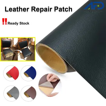 Leather Repair Patch Adhesive Black PU Embroidered Artificial
