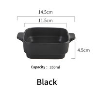 RUX WORKSHOP Nordic solid color ceramic bowl restaurant breakfast salad dessert bowl white black dinner risotto bowl