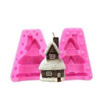 【ร้อน】3DHouse ขนมปังขิง Housessoap AromatherapySilicone แม่พิมพ์ทำมูสแม่พิมพ์ตกแต่ง