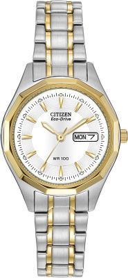 Citizen Eco-Drive Corso Quartz Womens Watch, Stainless Steel, Classic, Two-Tone (Model: EW3144-51A)