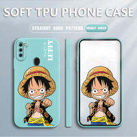 เคสโทรศัพท์ เคส Samsung M11 Case Luffy สแควร์ซอฟต์ซิลิคอนฟูลเฮาส์ ป้องกันการกระแทก ฝาหลังยางกันกระแทก สำหรับเด็กชายเด็กหญิง