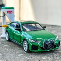 ❈ gsger 1:34 bmw i4 m50 supercar carregamento pilha liga modelo de carro brinquedo diecasts fundição som e luz brinquedos para crianças veículo