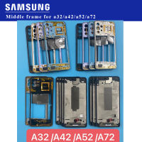 ใหม่กรอบกลางสำหรับ Samsung Galaxy 4G 5G A32 A325 A326 A42 A426 A52 A72 Original โทรศัพท์กลาง Chassis + ปุ่ม