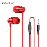 Espace หูฟังชนิดใส่ในหู Bass Magic Sound Hi-Fi Music Sport Earbuds หูฟังโทรศัพท์มือถือคอมพิวเตอร์ Universal