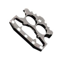 DJr-1pcs Multi-function Stainless Steel Double Finger Knuckle Hex Key Self Defense Bottle Opener Tool