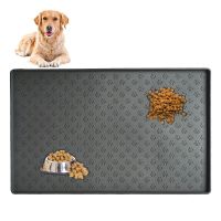 【A Smart and Cute】ซิลิโคนเสื่ออาหารสัตว์เลี้ยง Placemat สำหรับลูกสุนัขชาม Pad สุนัขและแมวให้อาหารกันน้ำป้องกันน้ำล้น