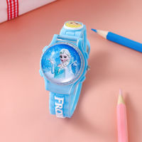 นาฬิกาเด็กสำหรับเด็กผู้หญิงสายซิลิโคน Flap Frozen Kids Watch School Student นาฬิกาควอตซ์ Gift