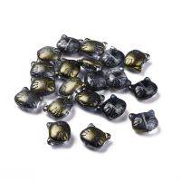 20pc Glass Beads for Jewelry Making Cat Midnight Blue 12.5x14x6.5mm Hole: 1mm