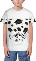 Congrats Grad 2023 Class of 2023 Graduation T- Shirt Short Novelty for Boys and Girl