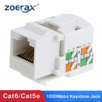 Zoerax Cat6ตัวเชื่อมต่อโมดูลแจ็คหลักของ Rj45ตัวคู่ต่อเครือข่ายแจ็คอีเธอร์เน็ตติดผนัง Cat6 Cat5อะแดปเตอร์โมดูลหลัก