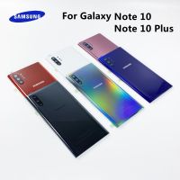 สำหรับ Galaxy Note 10 N970 N970F NOTE10 + Plus N9750 N975F ฝาหลังประตูแบตเตอรี่เคสกระจกด้านหลังฝาครอบเลนส์กล้อง