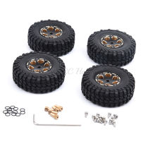 4PCS 54*18มม. 1.0 "ทองเหลือง Beadlock ล้อยางสำหรับ124 Axial SCX24 AXI00001 Deadbolt Gladiator Xiaomi JIMNY RC Crawler รถ