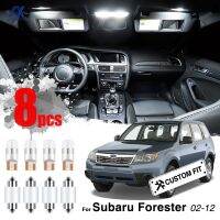 Newprodectscoming 8pcs Interior LED Light For Subaru Forester SG SH 2002 2012 Map Indoor Trunk Boot Dome Reading Bulbs lamp CANBUS