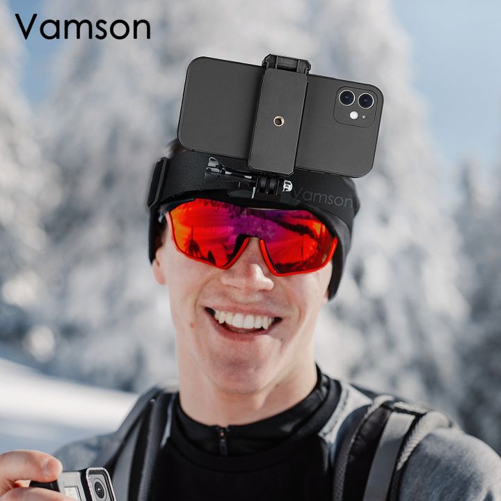 vamson-สายรัดศีรษะสำหรับกล้อง-gopro-hero-10-9-8-7-6อุปกรณ์เสริมโทรศัพท์มือถือคลิปแก้ไขสำหรับ13-12-11