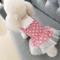 Dog Dress Plaid Printing Ruffled Hem Cotton Skin-friendly  Pet Dress for Summer Dog Dresses 2021 Dresses