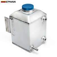 EPMAN Baffled Aluminum Oil Catch Can Resevoir Tank Kit Oil Tank Fuel Surge Tank Car Accessories 1L EPYXFST015