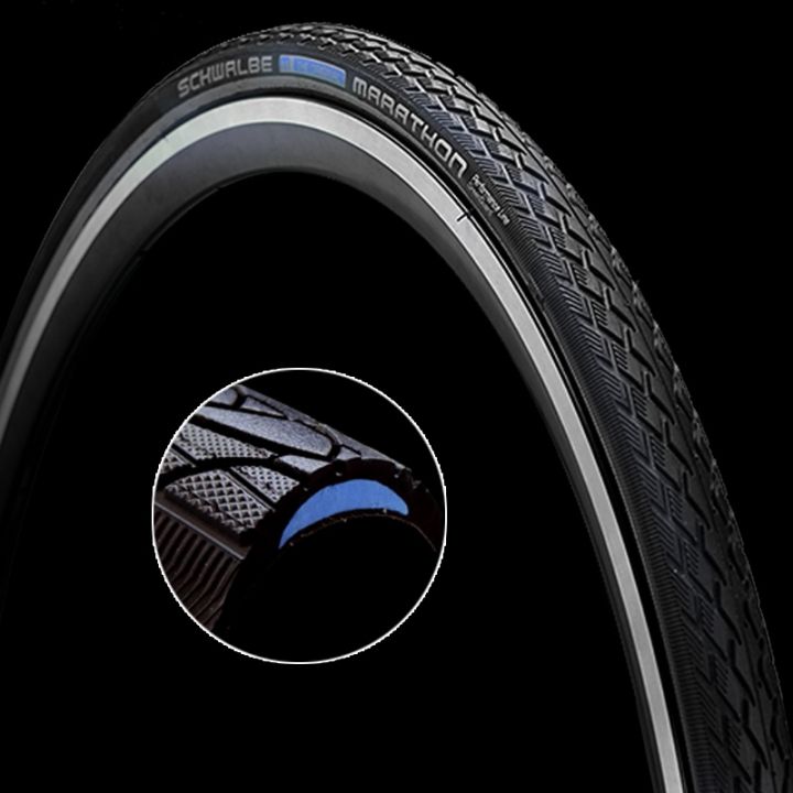 บทความ-schwalbe-ยางจักรยานแบบพับได้วิ่งมาราธอนวิ่งมาราธอน305-16x1-75นิ้วกันการเจาะ