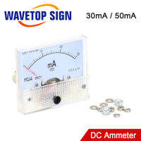 WaveTopSign HUA Ammeter 50mA 85C1 DC 0-50mA อนาล็อกแอมป์แผงมิเตอร์ปัจจุบันสำหรับ CO2เลเซอร์แกะสลักเครื่องตัด