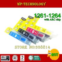 【Itian Pavilion】ที่ว่างเปล่าตลับหมึกเติมชุดสำหรับ T1261 T1262 T1263 T1264suit Epson NX330/430WF520/60/435/545/630/633/635พร้อม ARC Chips