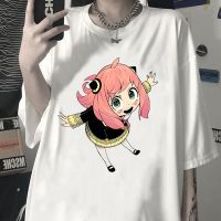 【New】Anya Smug Spy X ครอบครัว Tshirt ผ้าฝ้าย100% สาว Kawaii Graphic เสื้อยืด Streetwear เสื้อผู้หญิงขนาด Plus ฤดูร้อนแขนสั้น tees