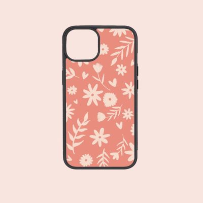 Coral Florals iPhone Cases, Vsco Aesthetic Phone Case, Happy Case iPhone X/Xs, iPhone XS Max, iPhone XR, iPhone 11, iPhone 12, Gift for Teen