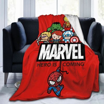 ผ้าห่ม ผ้าฟลีซ แบบนุ่มพิเศษ พิมพ์ลาย Marvel แฟชั่น สําหรับเตียง โซฟา