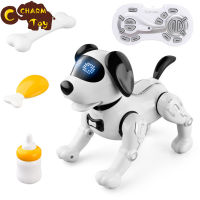 【คลังสินค้าพร้อม】Jjrc R19รีโมทคอนโทรลหุ่นยนต์สัตว์เลี้ยงอิเล็กทรอนิกส์หุ่นยนต์ตั้งโปรแกรมได้ Rc Robotic Stunt Puppy Robot Dog Toy