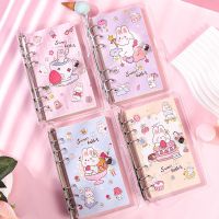 Cute Girl Notebook Loose-leaf Student Pretty Hand Book Portable Diary Ring Binder School Agenda Planner Notepad