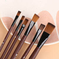 YUAN 6ชิ้น/เซ็ตแปรงศิลปิน NYLON acrylic Oil Paint Brush สำหรับศิลปิน Supplies ชุดน้ำชุดภาพวาด