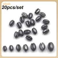 YINSH 20PCS/Bag กระสุนกลม คุณภาพสูง น้ำหนัก น้ำหนักเพิ่มเติม Line Sinkers ตกปลาตะกั่วตก รูปมะกอก ขั้วต่อตะขอ Sinker